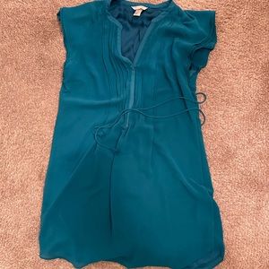 Blue dress from h&m short sleeves, waist tie